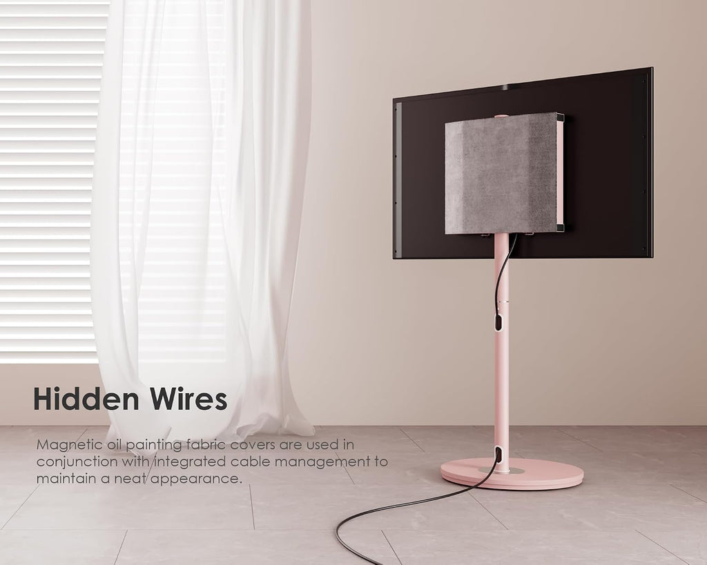 FITUEYES Design Mobile Rolling TV Cart for 32-65 Inches Television, Modern Corner TV Floor Stand on Wheels Fits Max VESA 400x400mm, V2 Portable Smart Television Cart,Pink, Master Series