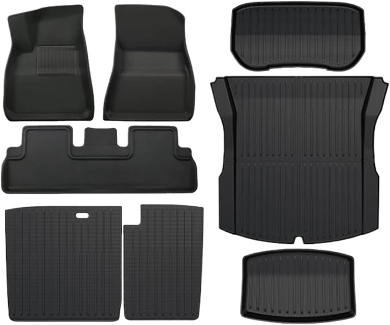 Compatible with Model 3 2024 Highland Cargo Liner Floor Mats Anti-Slip Pads Waterproof Trunk Mat Compatible with Tesla Model 3 2024 Highland Accessories(for 3 8Pcs Mats XPE)