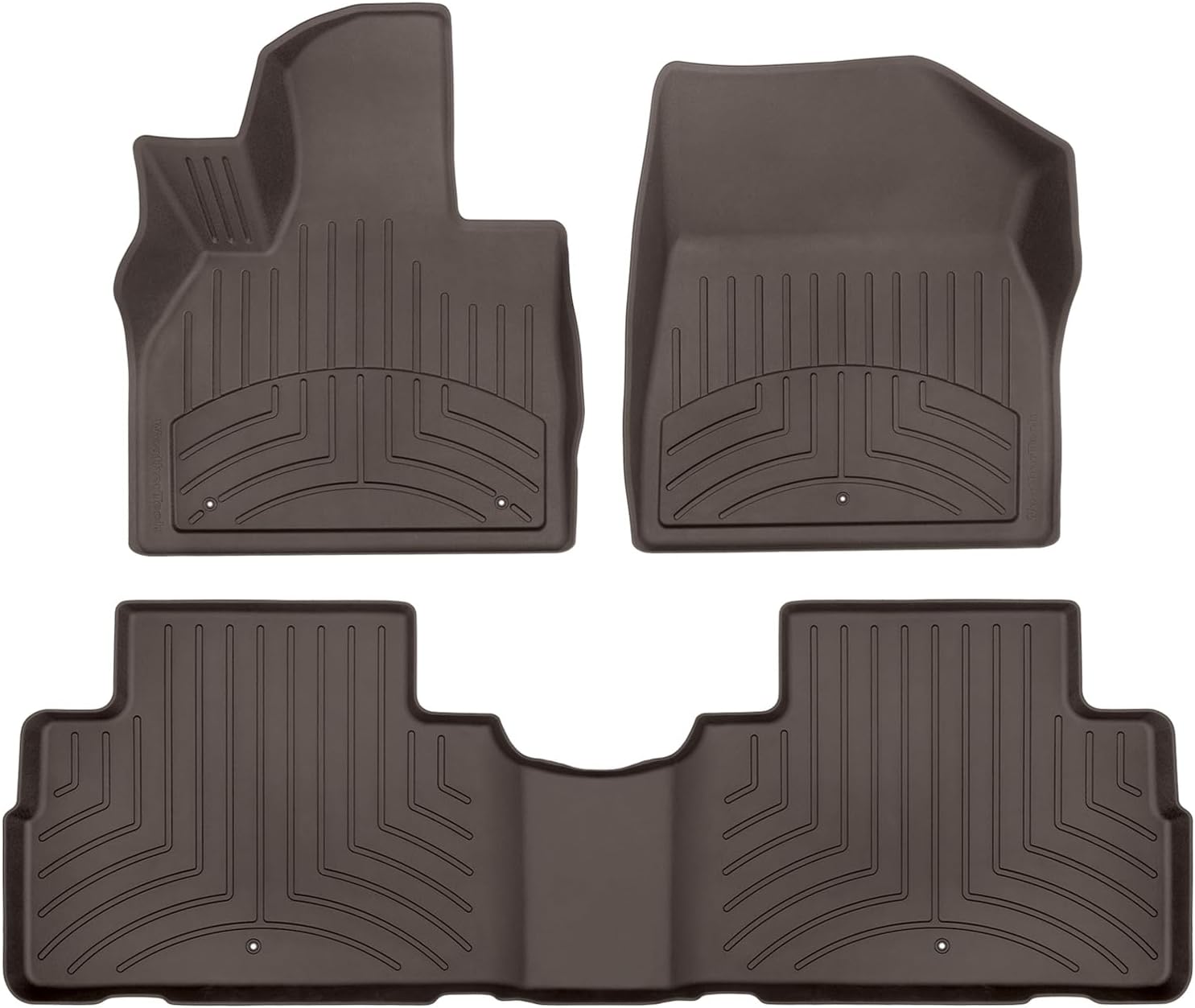WeatherTech FloorLiner HP Custom Fit Floor Mats for Hyundai Palisade 1st & 2nd Row (471578-1-2IM), Cocoa