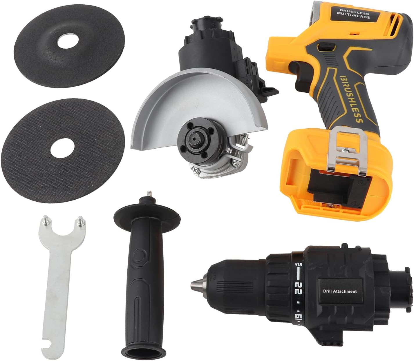 20V Cordless Power Tool Combo Kits, Electric Drill, Angle Grinder, 2-in-1 Cordless Power Tool Set, for Drilling,Cutting,Sanding,Polishing,Screwing
