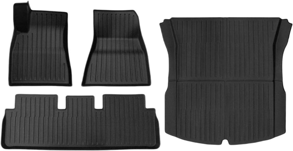 Compatible with Tesla Model 3 Highland 2024 TPE Floor Mats,RHD LHD Floor Mats All Weather Waterproof Non-Slip Cargo Liner Accessories(RHD 4PCS HX3)
