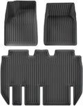 Floor Mats Compatible with Tesla Model X 2023 2024 TPE 3D Car Floor Mats Cargo Liner Trunk Pad Waterproof Protective Left Rudder(5 seat Foot Pad)