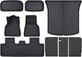 XPE Floor Mats Compatible with Tesla Model 3 Highland 2024 Model Y 2024-2017, All Weather Cargo Liner Floor Mats and Cargo Trunk Mats(9PCS My 17-24)