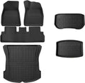 Compatible with Tesla Model 3 Highland 2024 XPE Floor Mats, All Weather 3D WP Scratch Resistant Trunk Mat Cargo Liner Backrest Mats(6PCS RHD Floor Mats)
