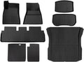 Compatible for Tesla Model 3 2024 Highland Floor Mats Cargo Liner Waterproof Anti-Slip Trunk Mat TPE Pads Left Right Rubber Accessories(LHD 8pcs)