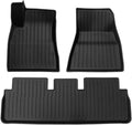 Compatible for Tesla Model 3 2024 Highland Floor Mats Cargo Liner Waterproof Anti-Slip Trunk Mat TPE Pads Left Right Rubber Accessories(LHD 3pcs)