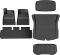 Floor Mats 2024 Compatible with Tesla Model 3 Highland,TPE All Weather Protection Cargo Liner Floor Mats and Cargo Trunk Mats Accessorie(M3 2024 6pcs)