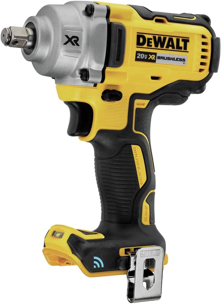 DEWALT 20V MAX Tool Connect 1/2' Mid-Range Impact Wrench with Hog Ring Anvil, Tool Only (DCF896HB)
