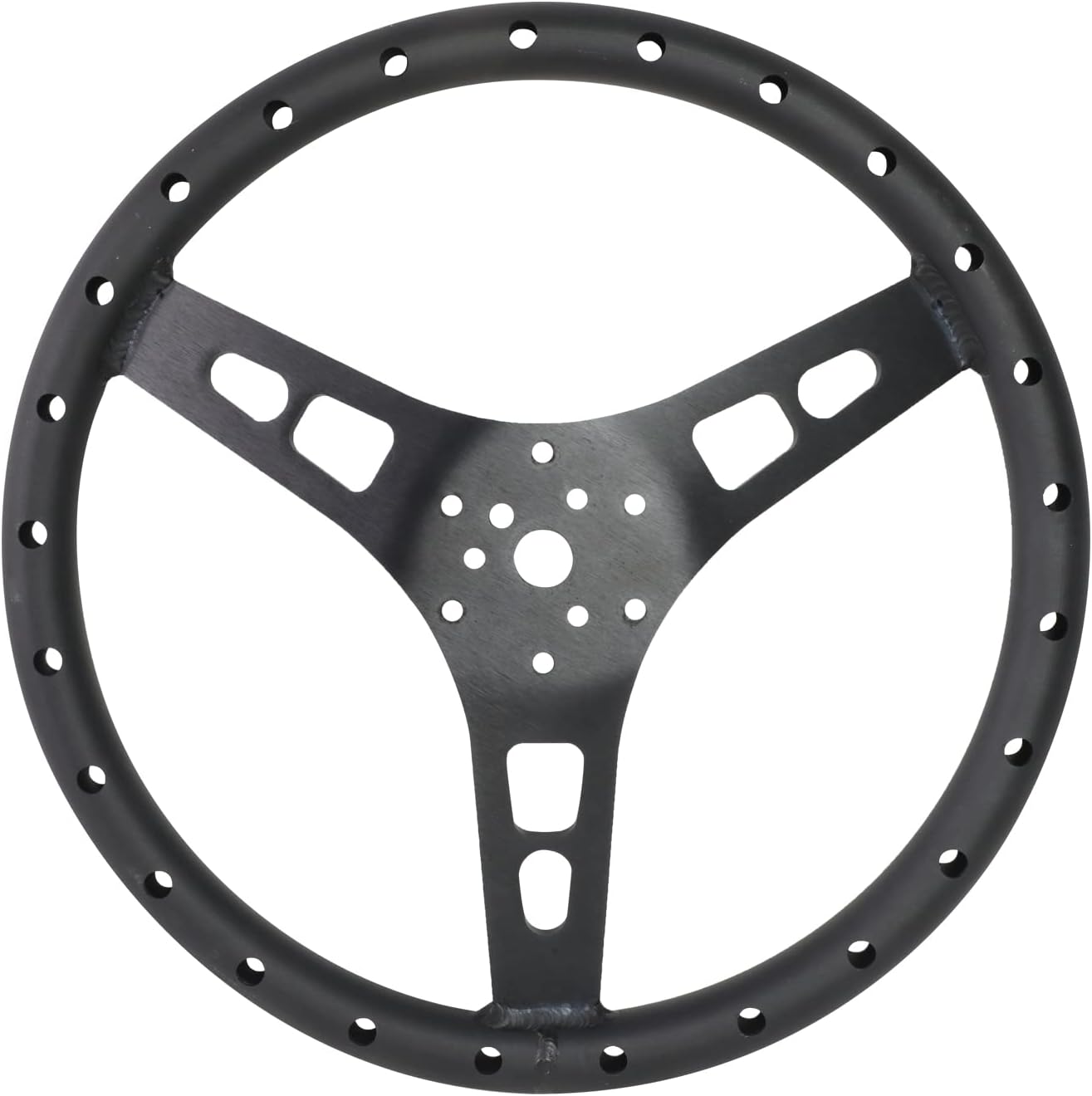 NRG Innovations NRG-RST-025MB Reinforced Steering Wheel 380mm Sport Full Aluminum Light Weight Welded Steering Wheel