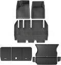 Compatible for Tesla Model X 2024 5/6/7 Seat TPE 3D Car Floor Mats Cargo Liner Trunk Pad Waterproof Protective Left Rudder(5seats 9PCS)
