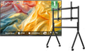 SYLVOX Outdoor TV with Rolling Stand, 75 inch Full Sun TV 2000 Nits, Ultra-Narrow Bezel, 4K Smart Google Television, IP56 Waterproof, Dual Speakers, for Poolside, Yard, Business (Frameless Pro Series)