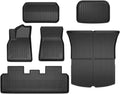 Compatible with Tesla Model 3 Model Y 2021-2024 XPE Floor Mats,All Weather Rubber Trunk Floor Mat Waterproof Non-Slip Cargo Liner(6pcs My 21-24)