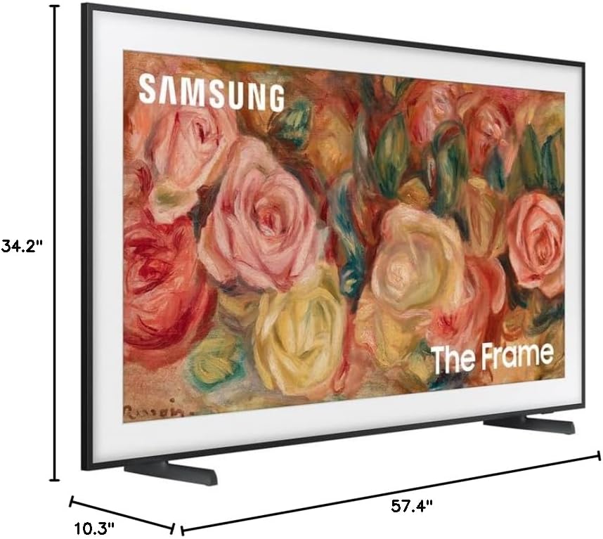 Samsung QN65LS03DA 65 inch The Frame QLED 4K Smart TV (2024 Model) Bundle with HW-LS60D Photo Music Frame Smart Speaker Dolby Atmos w/Q-Symphony
