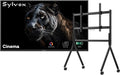 SYLVOX 65 inch Outdoor Mini-LED QLED TV with Rolling Stand, 4K UHD, 2000 Nits Full Sun, Anti-Glare Screen, 120Hz, IP56 Waterproof, Dual 30W Dolby Atmos Speaks (Cinema/2025)