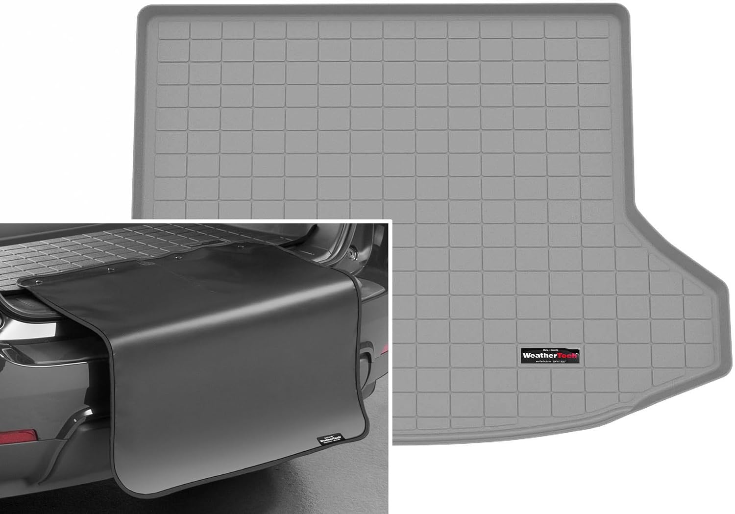 WeatherTech Cargo Trunk Liner with Bumper Protector for Chevrolet Equinox, Terrain, Behind 2nd Row w/Bumper Protector (421806SK), Grey