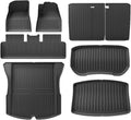 TPE Rubber Floor Mats 2024 Compatible with Tesla Model 3 Highland All Weather Waterproof Non-Slip Cargo Liner Trunk Mats Accessories(M3H RHD 8PCS)