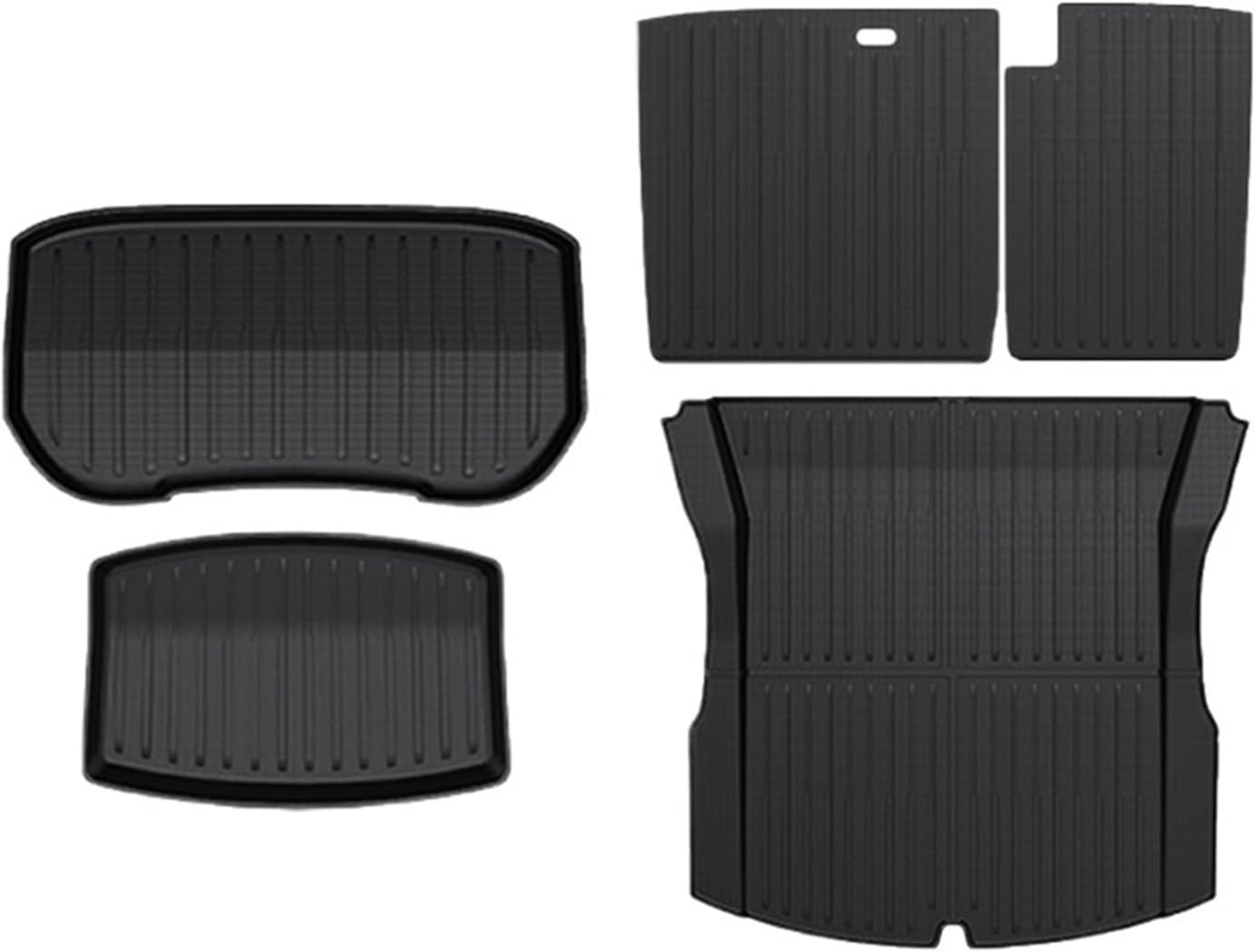 Floor Mats Cargo Liner Compatible for Tesla Model 3 2025 Highland Waterproof Slip Trunk Mat TPE Pads Model 3 2026 Highland Accessories(for 3 5Pcs Seat Mat)