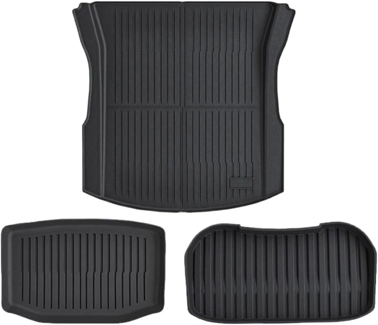 Floor Mats for Tesla Model 3 Y 2021-2024 5-Seater Custom Fit All Weather Heavy Duty TPE Cargo Liner Trunk Accessories(3 2024 TPE TM)