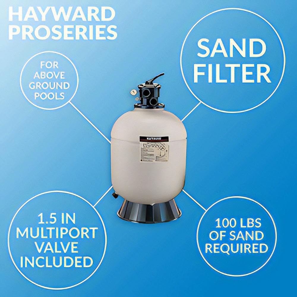 Hayward W3S166T ProSeries Sand Filter 16 in., Top-Mount for Above-Ground Pools