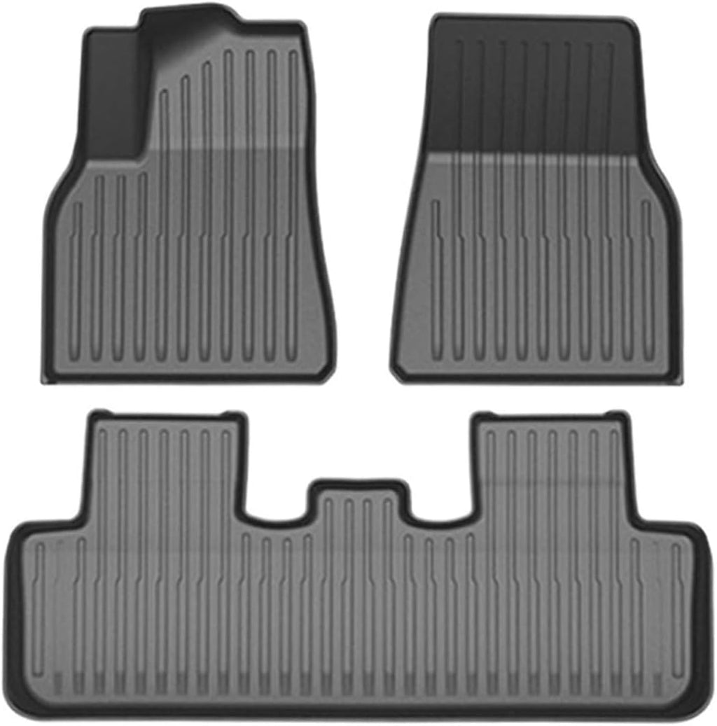 Floor Mat Cargo Liner 2020-2023 Accessories Compatible with Tesla Model Y 7 Seater and Model Y 5 Seat All Weather TPE Waterproof Anti-Slip(Y-5-Seat FL-3-LHD)