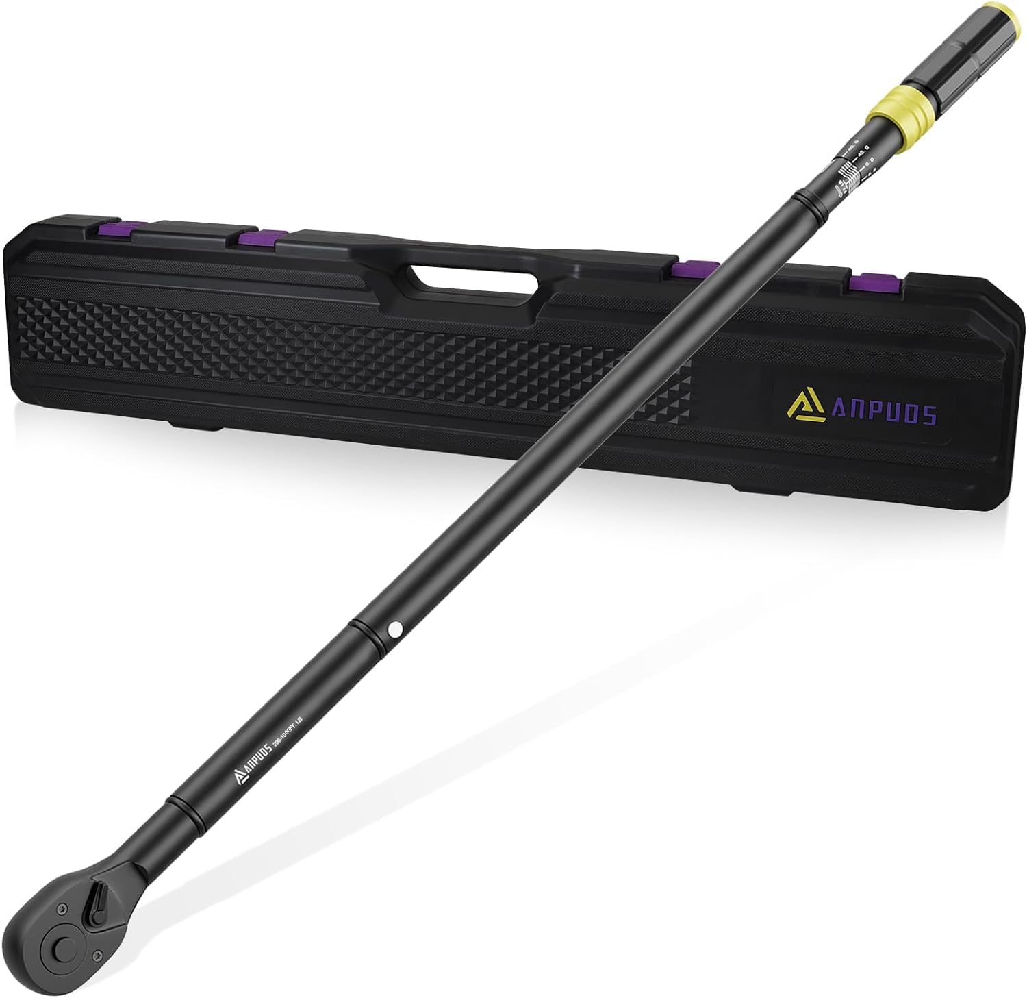 ANPUDS 3/4-Inch Drive Click Torque Wrench, 200-1000 Ft-Lb/271-1355 Nm, Dual-Direction Torque Wrench with Quick Release Reversible Head for Car, Truck, Tractor