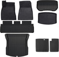 TPE Floor Mats & Cargo Liner Compatible for Tesla Model 3 Highland 2024, All Weather Waterproof Anti-Slip Trunk Mats TPE Floor Liners(8PCS LHD)