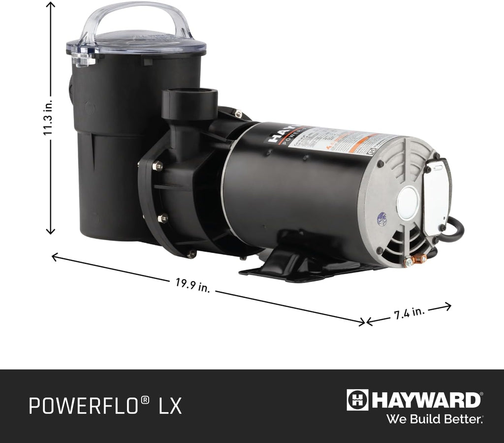 Hayward W3SP1580 PowerFlo LX Pool Pump for Above Ground Pools, 1 HP