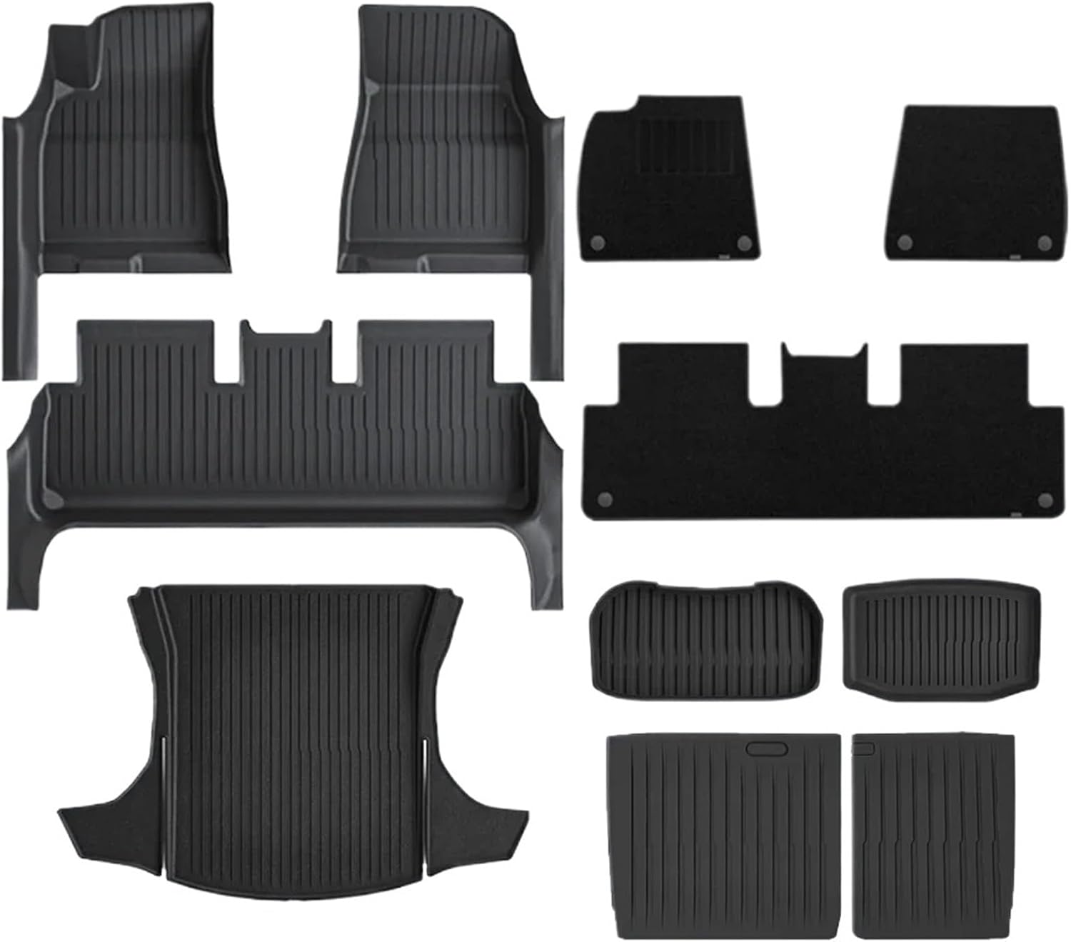 TPE Floor Mat Compatible for Tesla Model 3 Highland 2025 2024 with Door Sill Protector Trunk Mats Front Rear Cargo Liner(DLFM-11PCS)