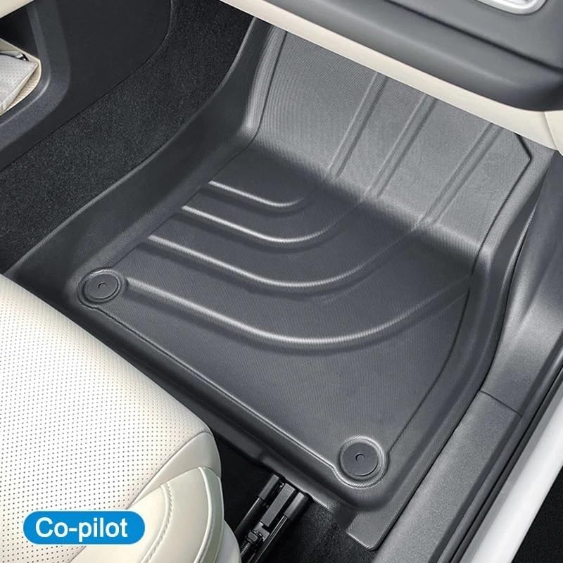 Compatible with LiXiang Li Auto Leading Ideal L6 PRO MAX 2024 2025 Floor Mats Cargo Liner Trunk Pad TPE Left-Hand Drive Black(Black)