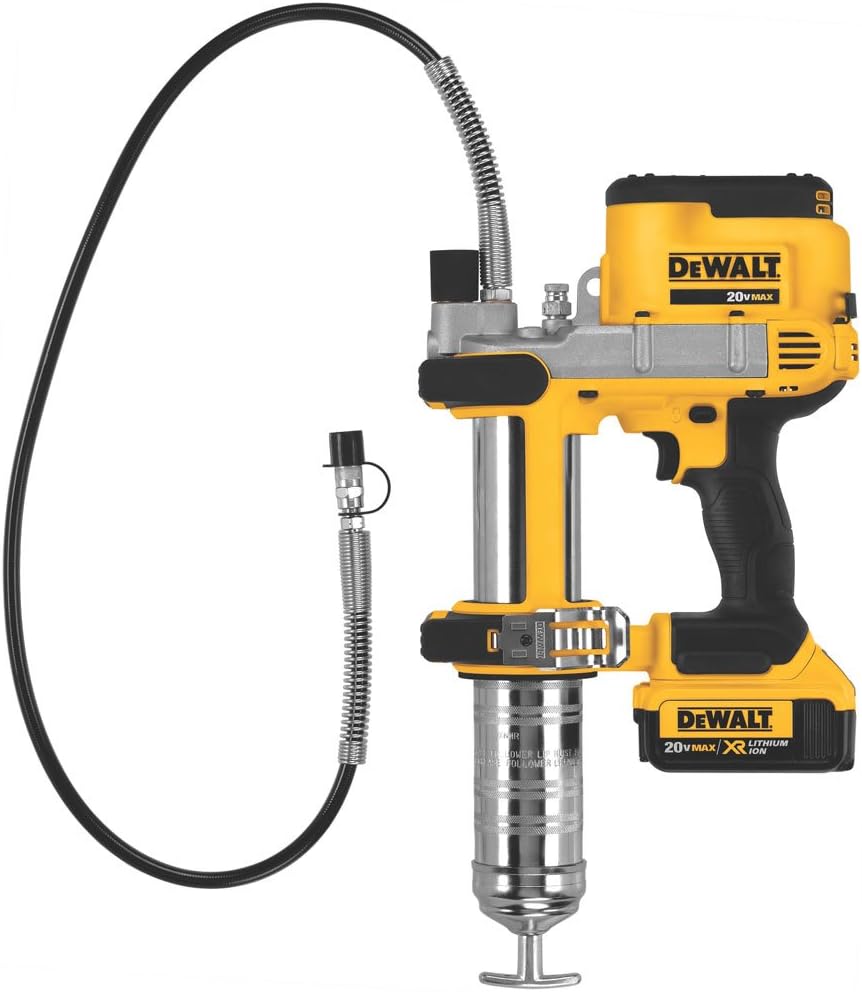 DEWALT 20V MAX Grease Gun Kit, Cordless (DCGG571M1) + DEWALT 20V MAX XR Battery 2-Pack