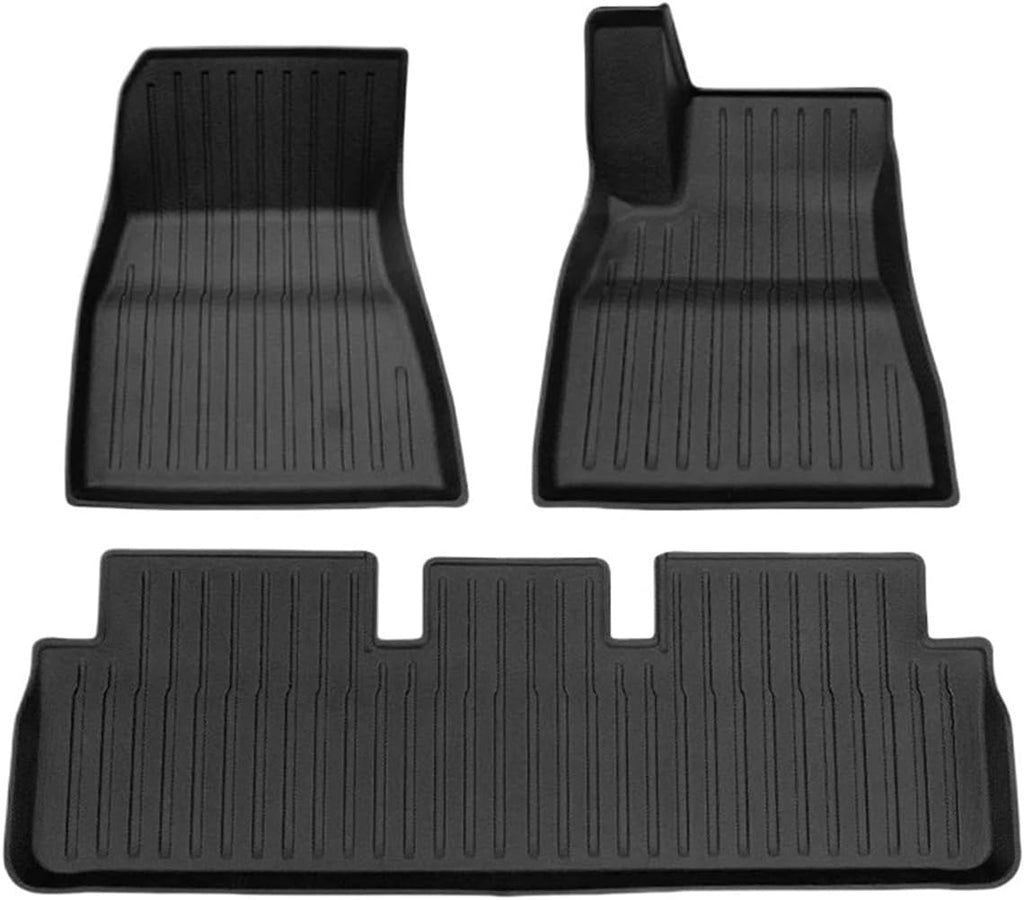 Compatible with Tesla Model 3 2024 Highland Floor Mats Cargo Liner Waterproof Anti-Slip Trunk Mat TPE Pads Left/Right Hand Rubber(3pcs RHD)