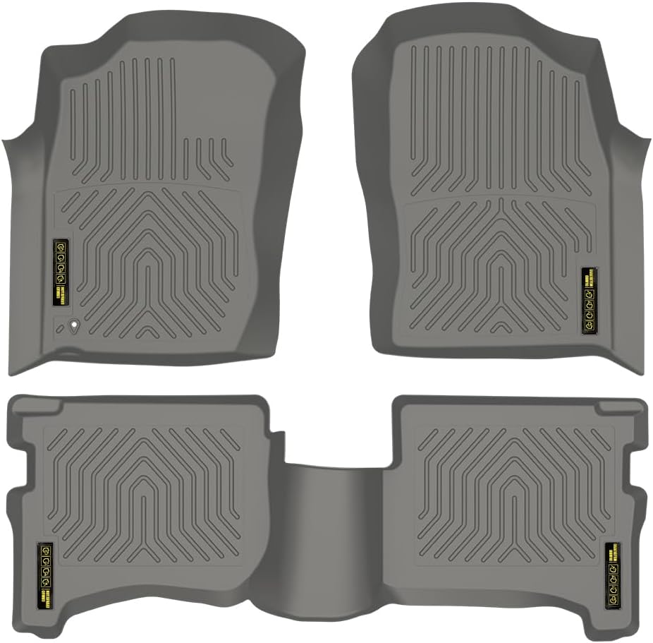 GRAND ORANGE TPE Floor Mats Cargo Liners Compatible with Toyota 4Runner 1996 1997 1998 1999 2000 2001 2002 1st & 2nd Row All Weather Protection Gray Floor Liners alfombras para carro 3PCS