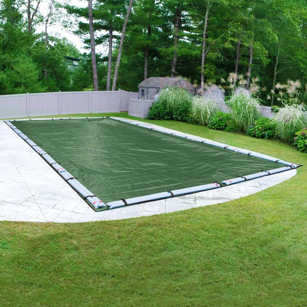Pool Mate 502045R-PM Professional-Grade Rip-Shield Winter in-Ground Cover, 20 x 45-ft. Pool, Meadow Green