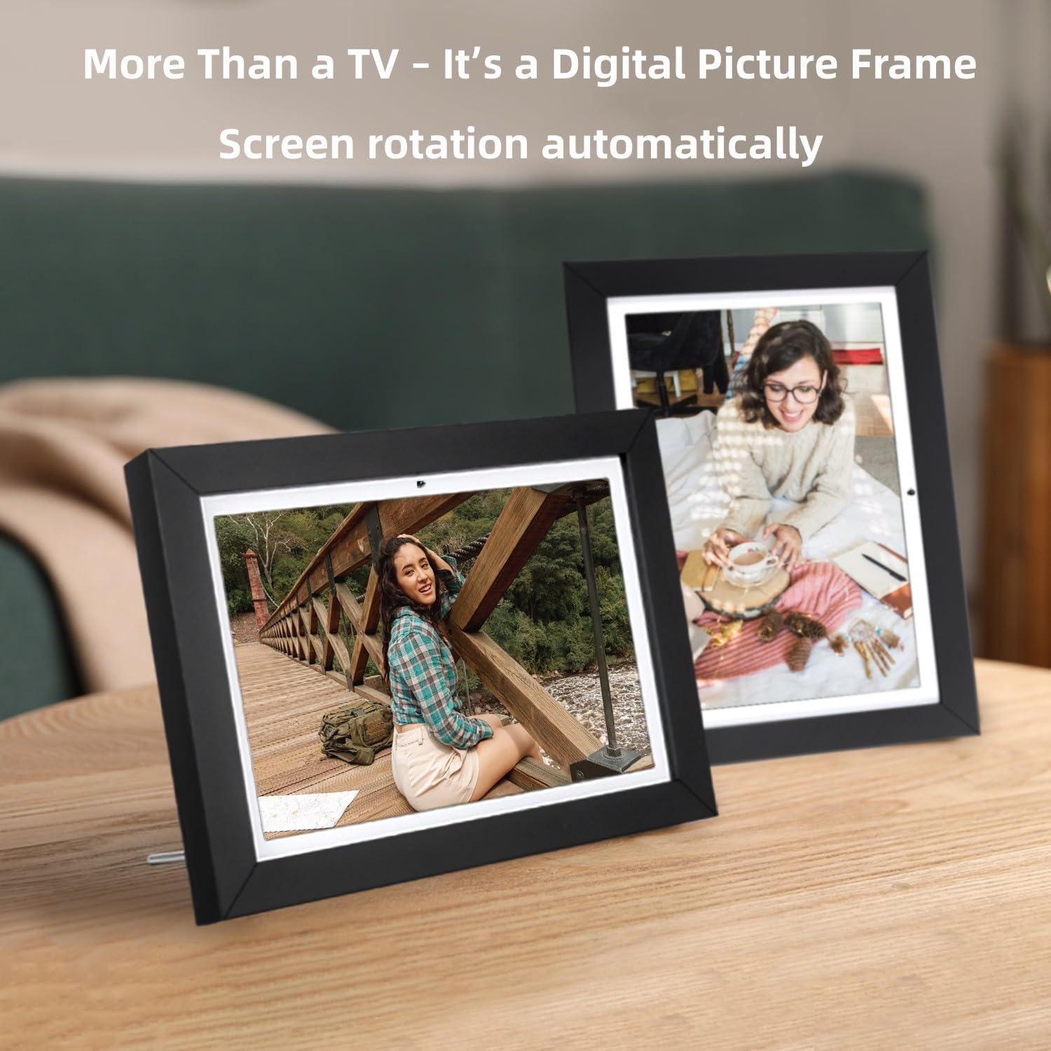 10 Inch Small Smart TV with ATSC Tuner & Touch Screen, 5-in-1 Kitchen TV with Home Control Panel, Video Call, Calendar & Photo Frame Functions, Portable MINI for Bedroom, RV, Camper