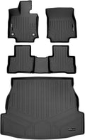 SMARTLINER All Weather Custom Fit Floor Mats 2 Rows and Cargo Liner Set Compatible with 2019-2025 Toyota RAV4