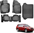 for Toyota Rav4 2006 2007 2008 2009 2010 2011 2012 2013 3D Full Set Floor Mats Liner Cargo Liner Trunk Mat Liner 3D Waterproof Black Rubber Colour