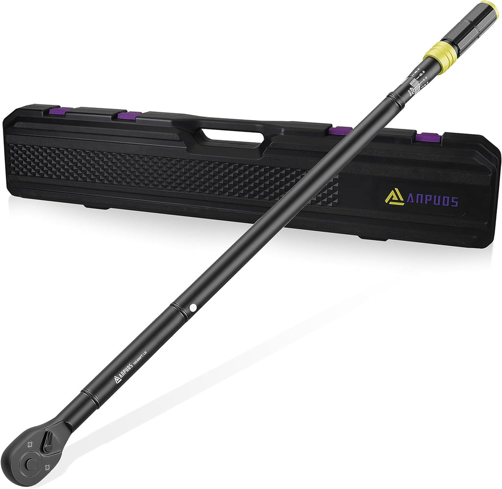 ANPUDS 3/4-Inch Drive Click Torque Wrench, 100-800 Ft-Lb/135.5-1084 Nm with Dual-Direction, 48-Tooth Dual Range Scales, Quick Release Reversible Head Torque Wrench for Car, Truck, Tractor