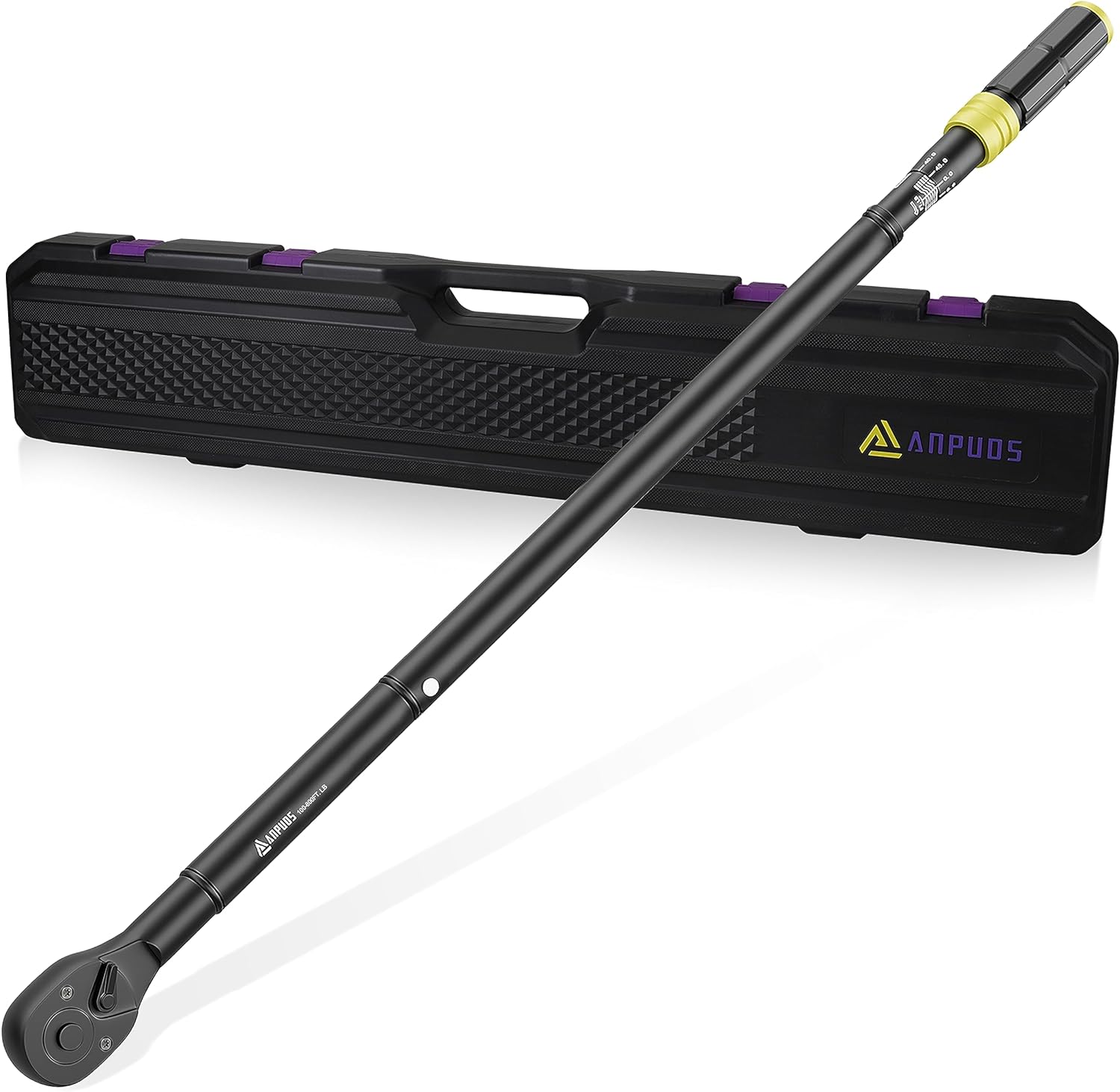 ANPUDS 3/4-Inch Drive Click Torque Wrench, 100-800 Ft-Lb/135.5-1084 Nm with Dual-Direction, 48-Tooth Dual Range Scales, Quick Release Reversible Head Torque Wrench for Car, Truck, Tractor