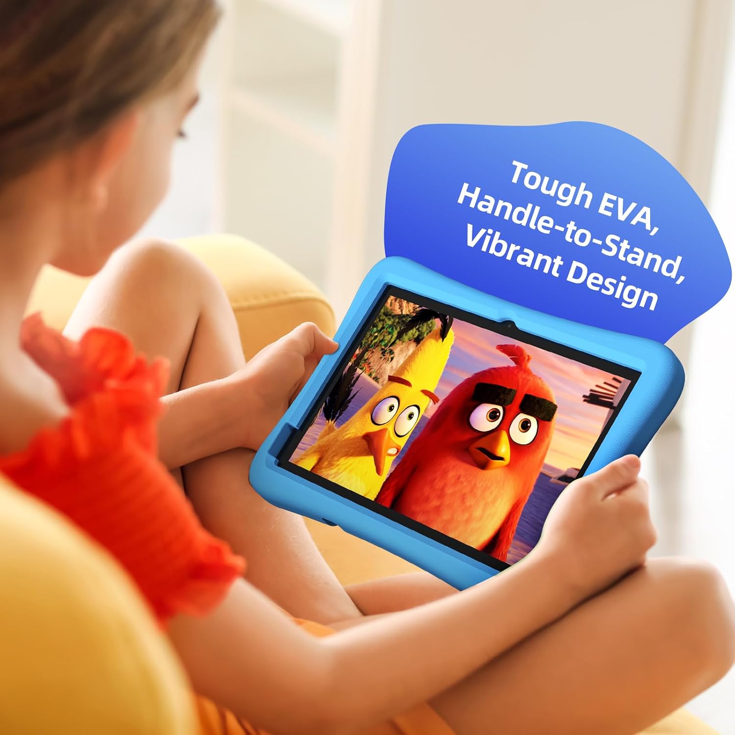 Plimpton Kids Tablet 10 Inch - 2026 Upgraded Android 15 Tablet for Kids with Case Included, Octa-Core, Google Kids Space, Parental Control, 4GB+64GB, WiFi, BT5.3, YouTube, Great Gift for Toddler(Blue)