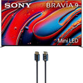 Sony K85XR90 85 Inch XR90 Series Bravia Mini LED HDR QLED 4K Google TV with an Austere 5S-4KHD2-2.5M V-Series 2.5m Premium 4K HDR HDMI Braided Cable (2024)