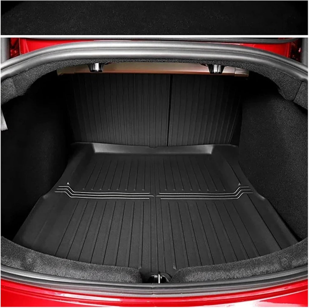Floor Mat Compatible with Tesla Model 3+ 2024 Highland TPE Front Rear Lower Trunk Mats All Coverage Anti-Slip Cargo Liner Pads(M3 TPE Floor mat)