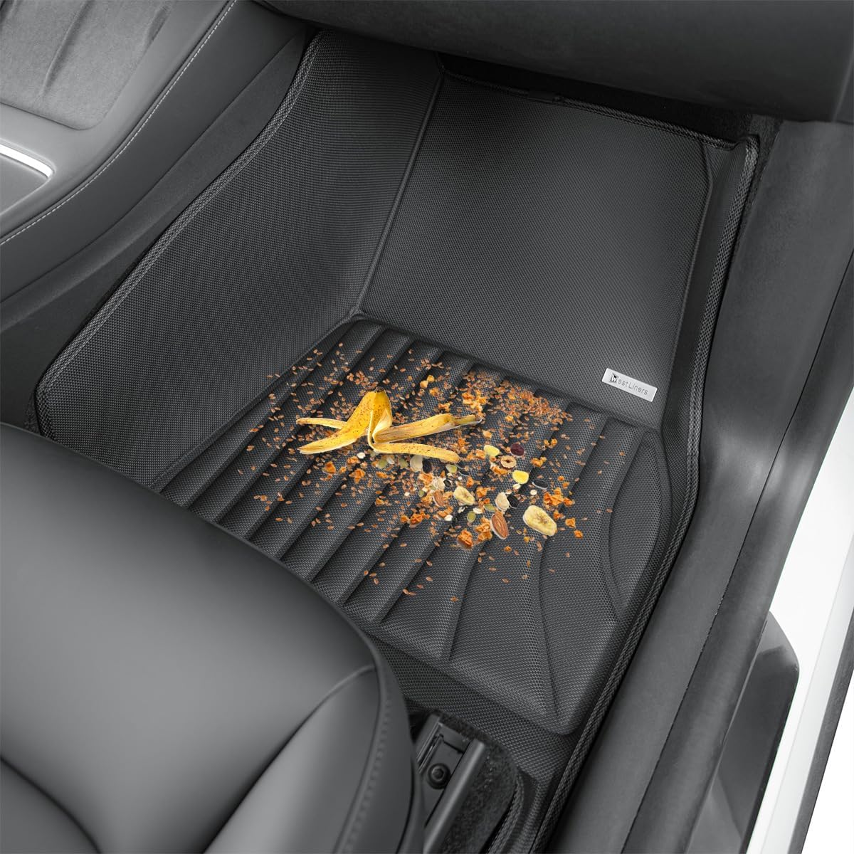 3PCS Extreme Coverage Floor Mats for Tesla Model Y (2021-2025) – Full 360° Cabin Protection, GapZero Fit with TrackGuard Rail Protection (Does NOT fit 7-Seat & Juniper)