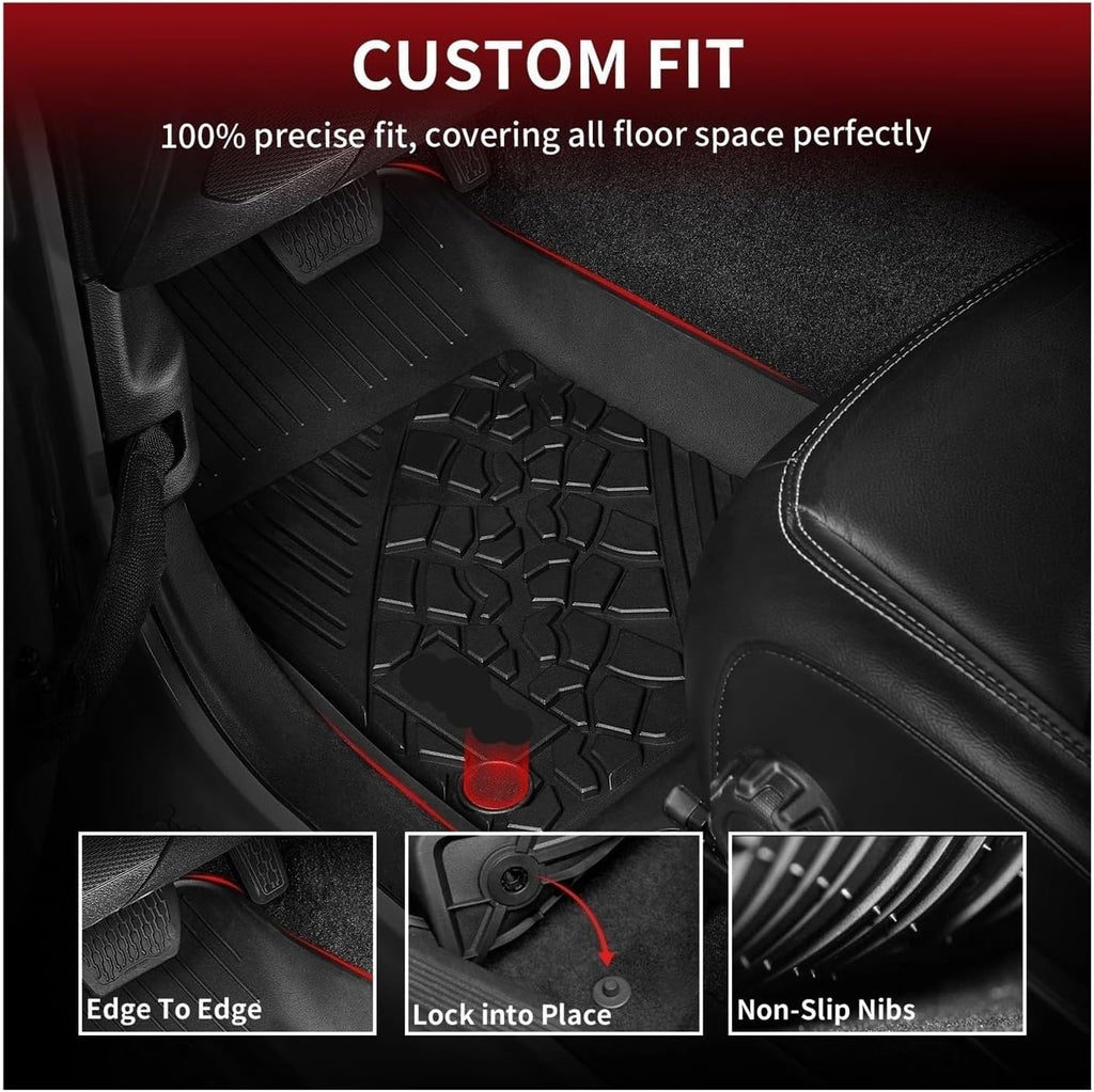 Floor Mats Fit Compatible with Tesla Model 3 Highland 2024 Full Set 1st & 2nd Row & Front Trunk & Rear Cargo Liner & Trunk Well Mat