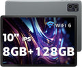 Azeyou Android Tablet 10 Inch, 8GB RAM 128GB, Octa-Core, 1280×800 IPS Display, WiFi 6 Bluetooth 5.0, 6000mAh Long-Lasting Battery, Dual Camera, Face Unlock, Parent Control, GMS Certified, Metal