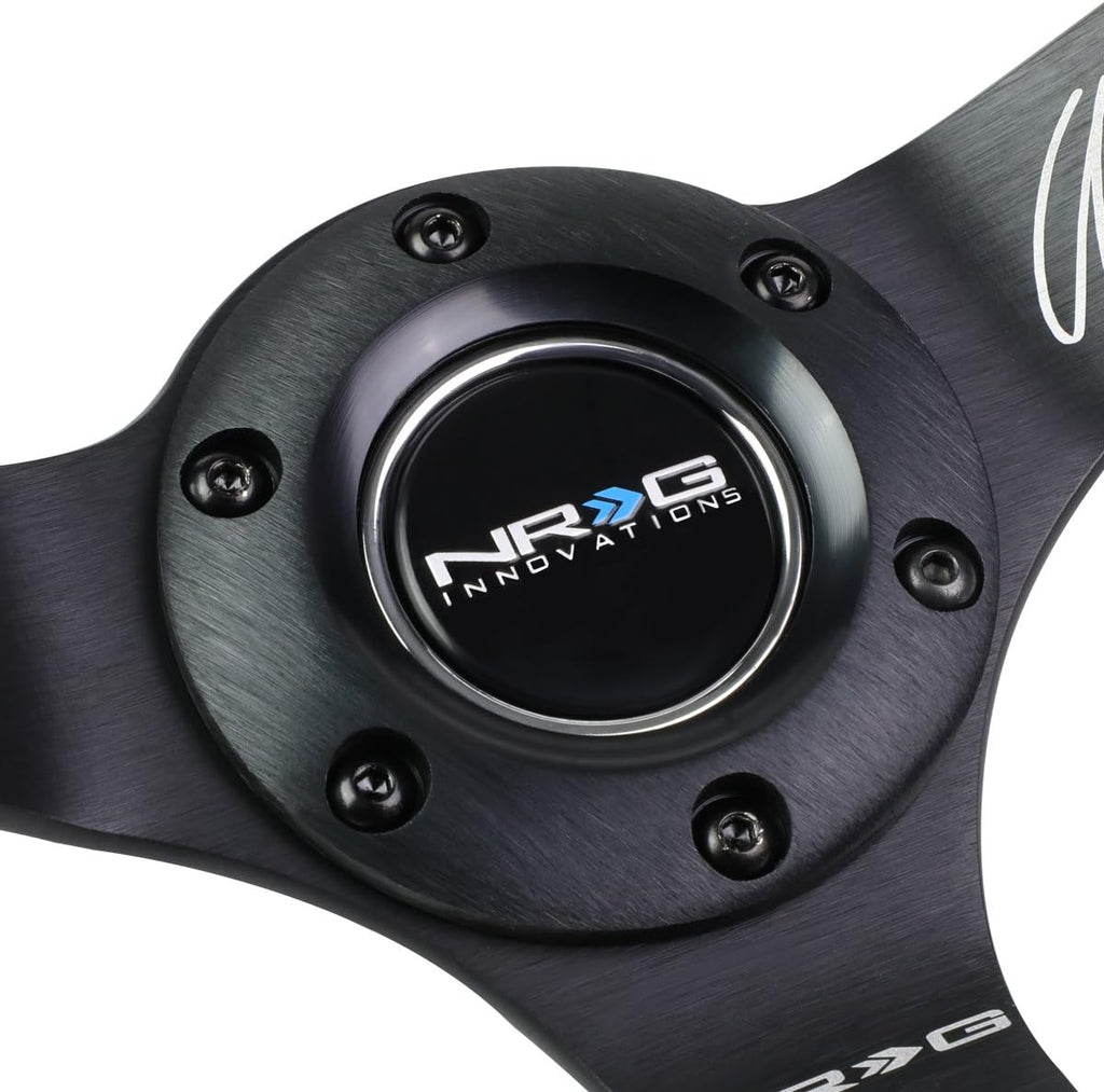 NRG Innovations RST-036MB-R Reinforced Steering Wheel (Odi Signature RACE STYLE - 350mm sport steering wheel)
