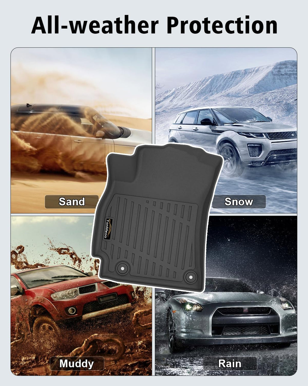 Floor Mats & Cargo Liner Custom Fit for Kia K4 2025 2026 Sedan All Weather TPE Rubber Trunk Mat Anti-Slip Full Set Automotive Floor Liners for Kia K4 2025 Accessories