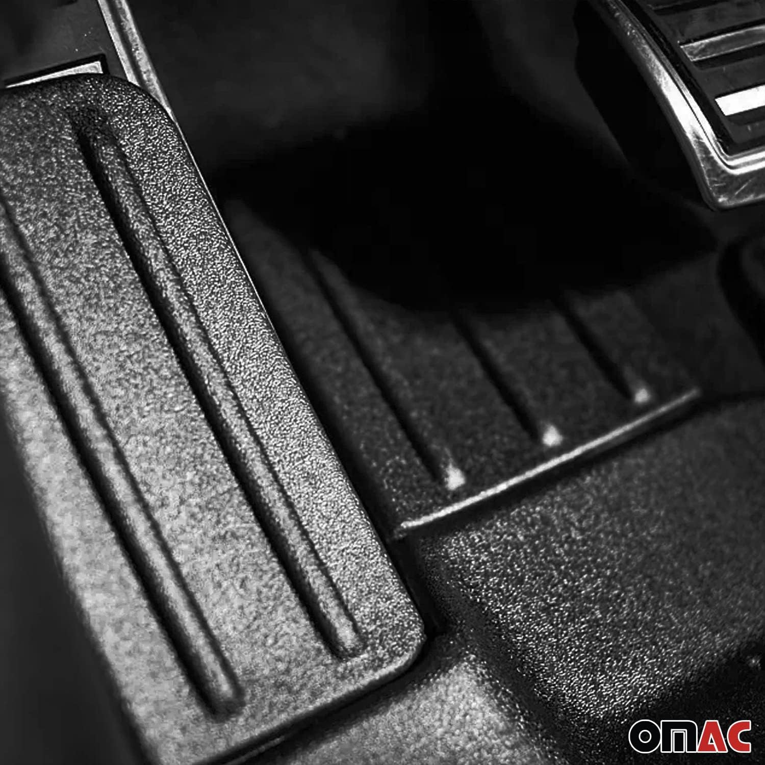OMAC Premium Floor Mats & Cargo Liners for Tesla Model 3 2017-2025 Black 4 Pcs