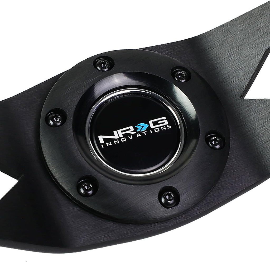 NRG Innovations RST-022R-Y 6-Bolt Spoke Race Steering Wheel + Horn Button