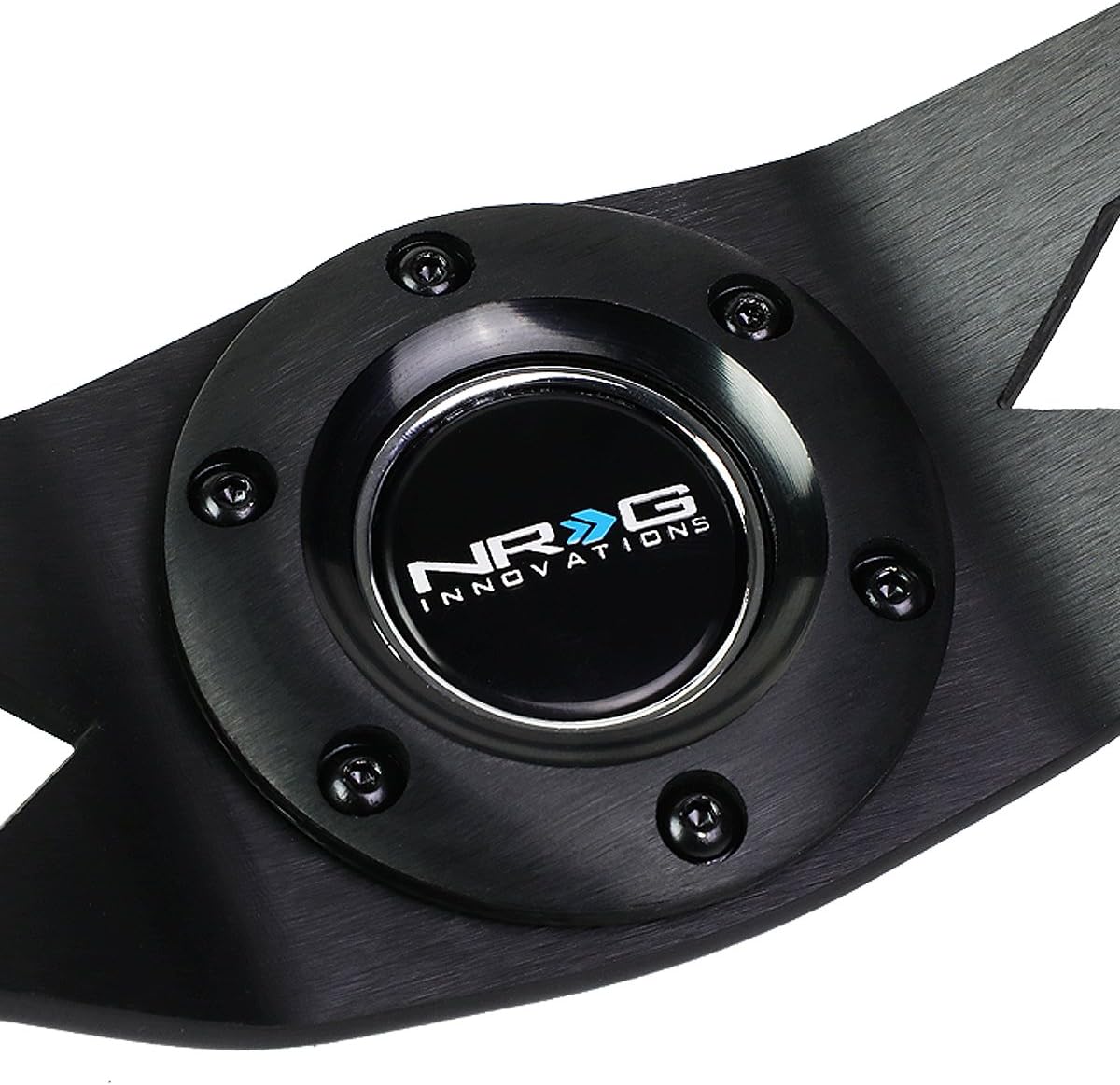 NRG Innovations RST-022R-Y 6-Bolt Spoke Race Steering Wheel + Horn Button