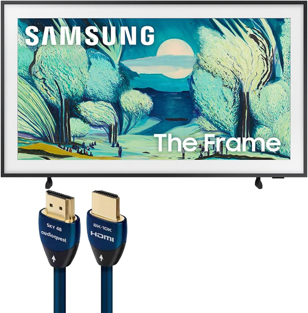 Samsung QN43LS03FAFXZA LS03FA 43 Inch 4K QLED Frame TV with AudioQuest Sky 3m HDMI Cable